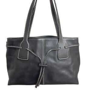 Tods tod’s made in Italy black leather tote bag